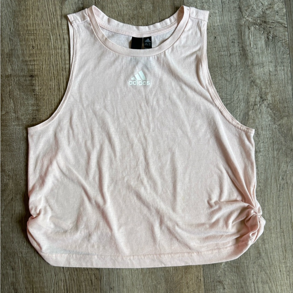Adidas Pink Muscle Tee Sleeveless Crop